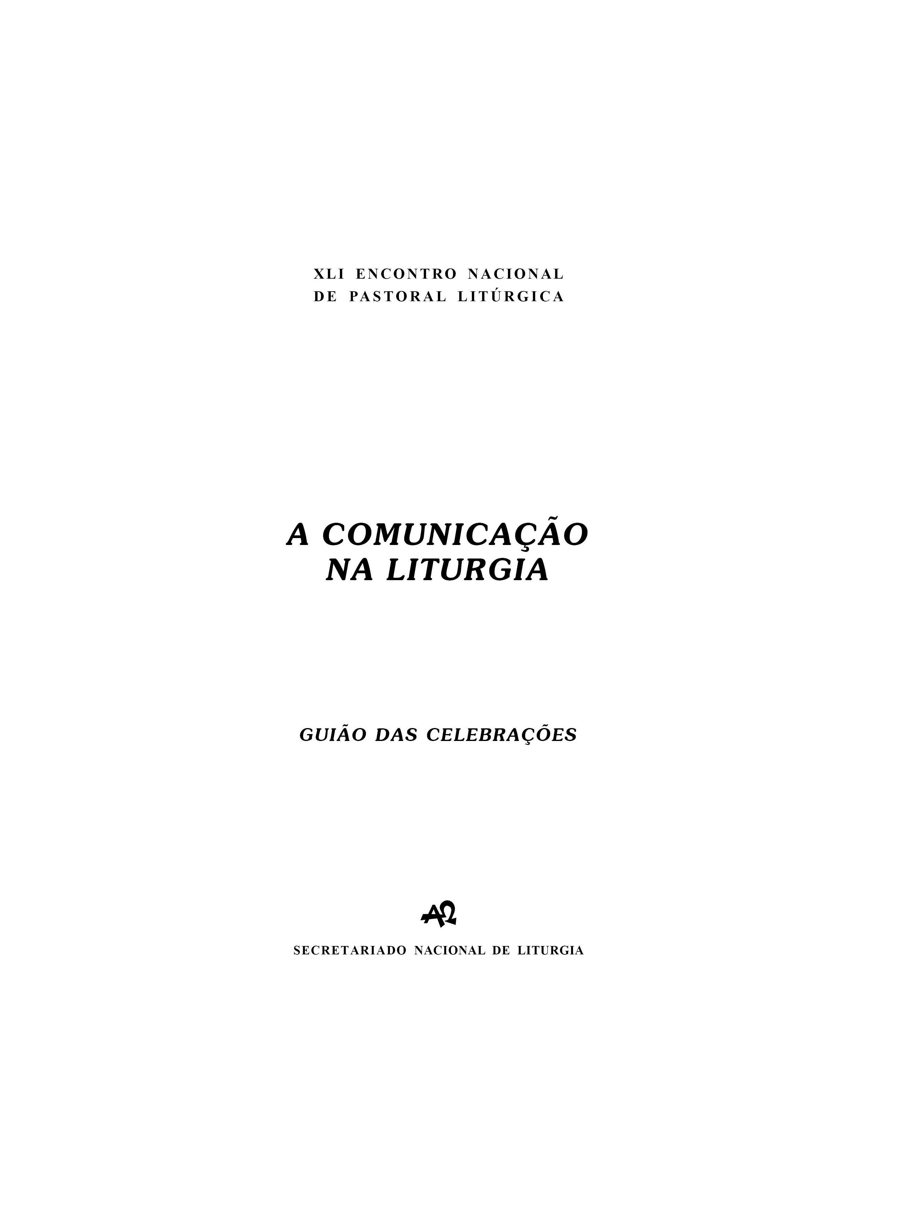 Encontro Nacional de Pastoral Litúrgica (guiões)